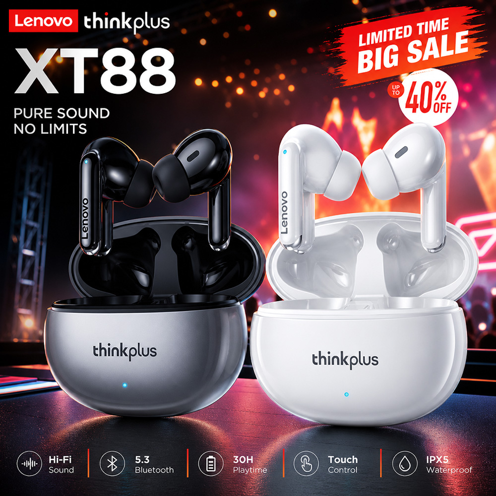 Telephone Headset Office - Lenovo XT88 TWS Wireless Earphones Bluetooth