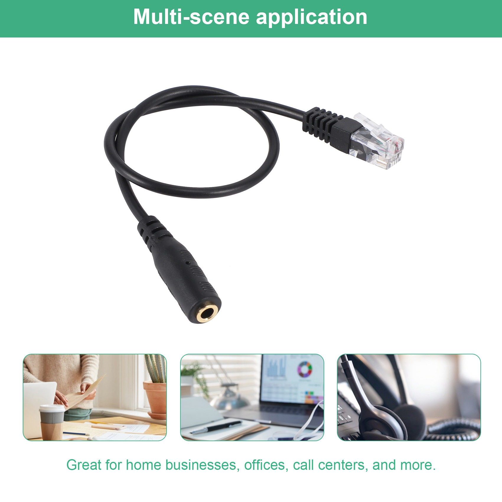 Dec.-3.5mm Plug Jack to RJ9 fo - Telephone Headset Office review and price
